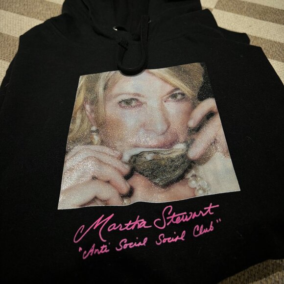 Anti Social Social Club x Martha Stewart Oyster Hoodie 'Black' - Picture 4 of 4